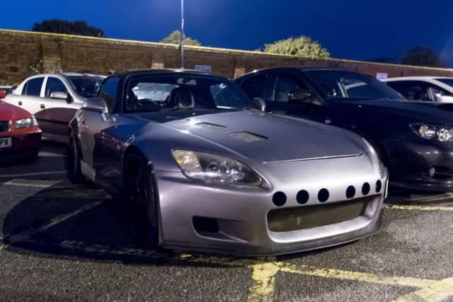 Wow! This silver beauty shone at the car meet