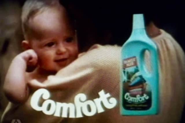 Bob Hind's daughter Ursula in the Comfort television ad.