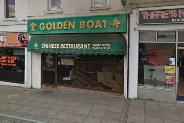 The Golden Boat in Cosham is one of 15 businesses in our area with a zero star hygiene rating