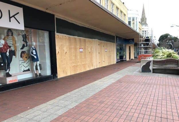 Boarded-up shop fronts in Palmerston Road, Southsea
Picture: Tracy McClure
