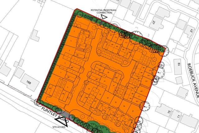 Land north of Funtley Road, where 27 houses could be built
