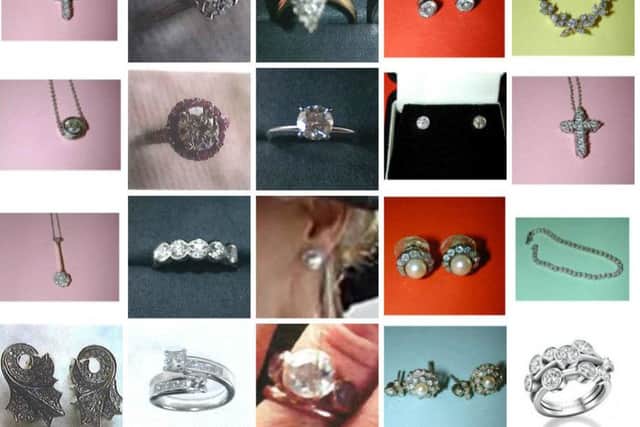 Diamonds stolen in the seven aggravated burglaries, which are being linked. Photo from Surrey Police