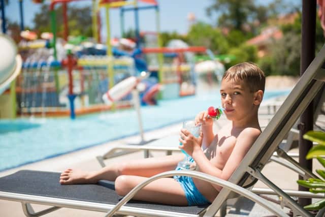 Louie treated the pool as if he were on holiday in Fuerteventura Picture: Shutterstock