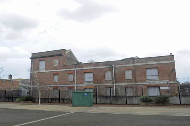 The fenced-off area at Royal Clarence Yard in Gosport Picture Ian Hargreaves (180187-1)