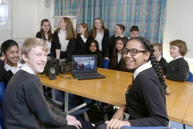 Pupils going live in conversations with pupils in Nigeria     Picture: Habibur Rahman