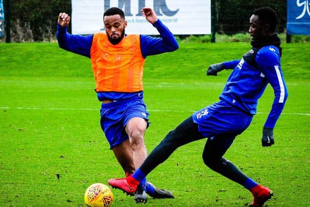 Anton Walkes in Pompey training. Picture: Colin Farmery
