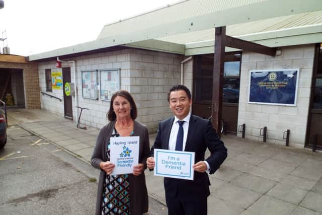 Alan Mak MP with Dr Carolyn Popham, chairman of Dementia Friendly Hayling Island