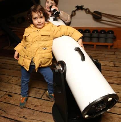 These youngsters were amazed at the power of this enormous telescope (180164-519)