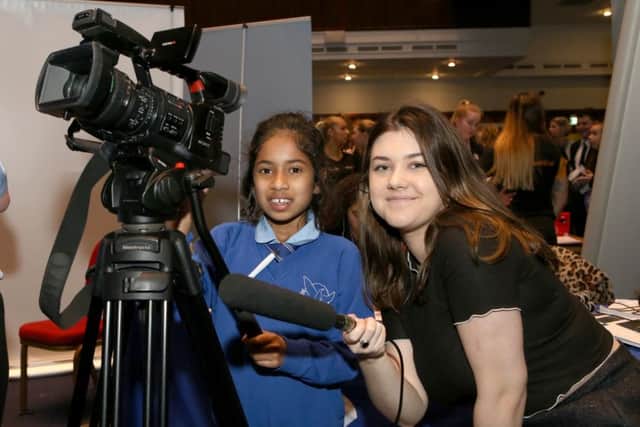 Anna Shibu, 10, with Highbury Student, Maria Bujor  (IMG_6472)