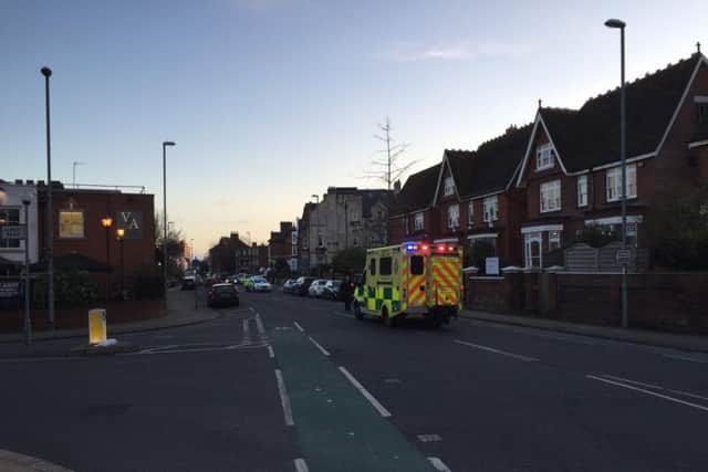 Police and ambulance services in Victoria Road South.