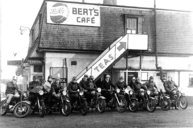 Bikers at Bert's Cafe at Portchester