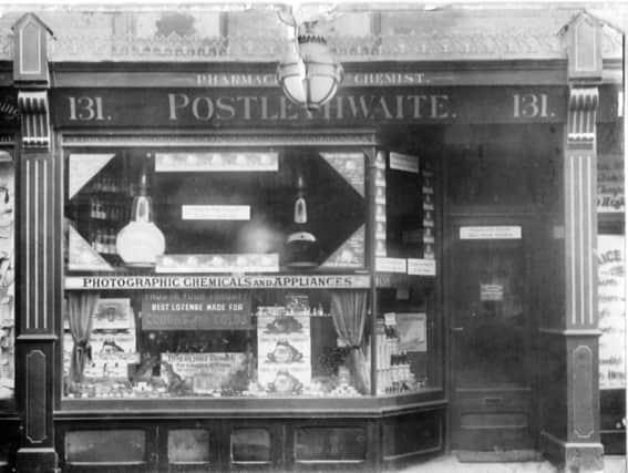 When throat tablets were made on site. Postlethwaites chemist at 131, Fawcett Road, Southsea.
Picture: Barry Cox collection PPP-180102-144638001