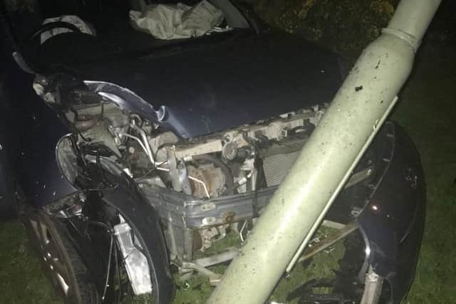 A woman was left injured after a two-car crash in Cherque Way, Lee-on-the-Solent, on February 1