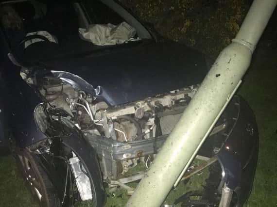 A woman was left injured after a two-car crash in Cherque Way, Lee-on-the-Solent, on February 1
