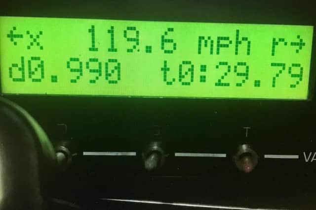 Driver allegedly clocked at 119mph on the M27