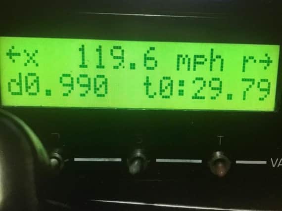 Driver allegedly clocked at 119mph on the M27