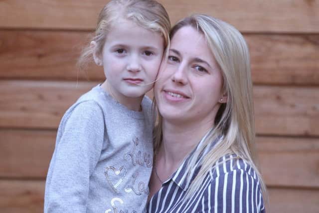 Michelle Frank pictured with her daughter, Emma six, at their home in Paulsgrove.
Picture Habibur Rahman