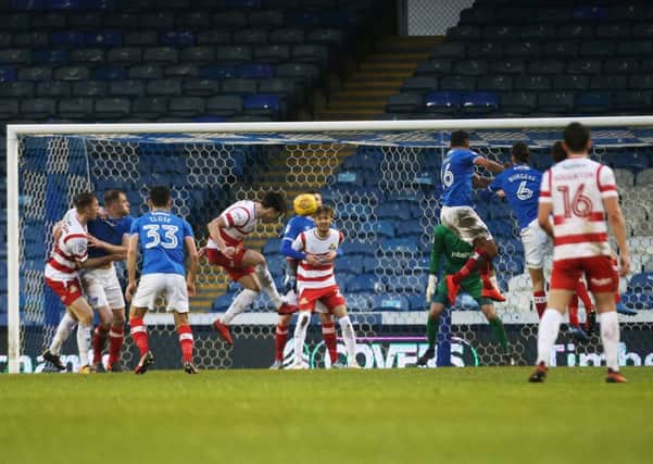 John Marquis scores against Pompey. Picture: Joe Pepler