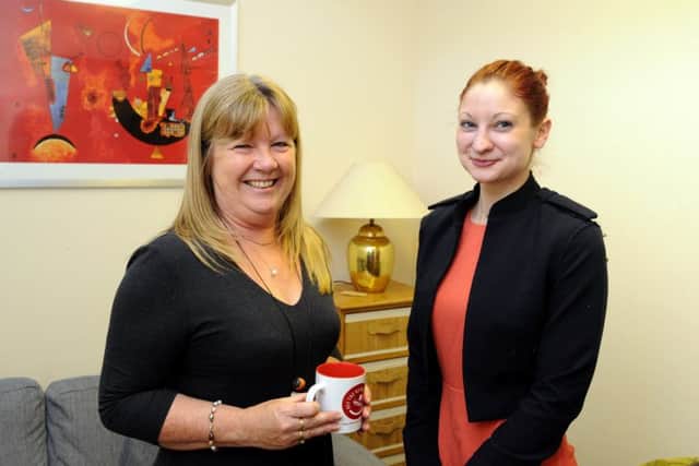 General manager Sue Gillard with community fundraising officer Corinne Wincott . Picture: Malcolm Wells.
