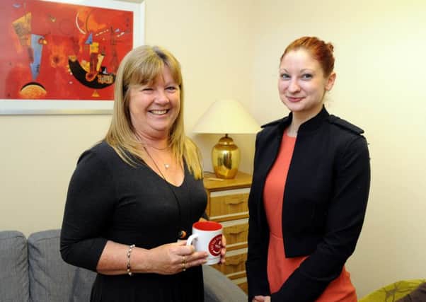 General manager Sue Gillard with community fundraising officer Corinne Wincott . Picture: Malcolm Wells.
