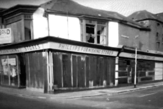 Phillips Furnishing Stores in Lake Road, Portsmouth. Can anyone remember the name of the street on the right?