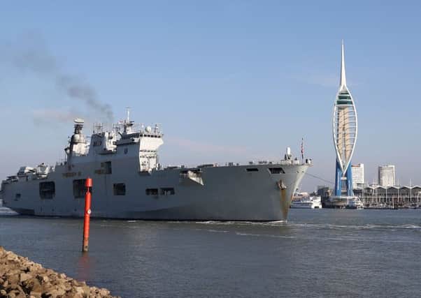 HMS Ocean sails from Portsmouth for the last time