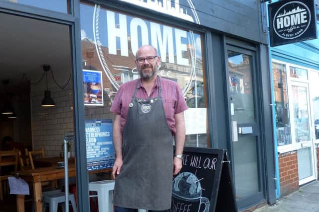 Rus Ison, the co-owner of Home Coffee, Albert Road, Southsea