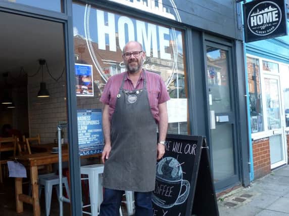 Rus Ison, the co-owner of Home Coffee, Albert Road, Southsea