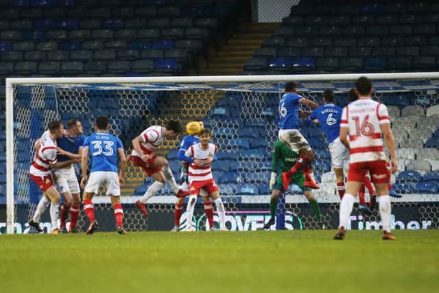Pompey old boy John Marquis scores for Doncaster. Picture - Joe Pepler