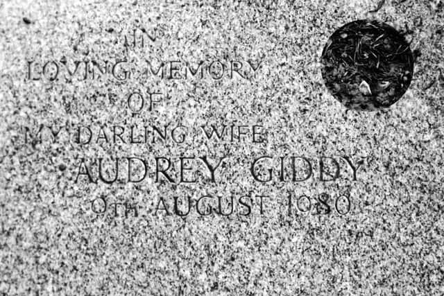 Audrey Jean's memorial
 in Waterlooville cemetery.