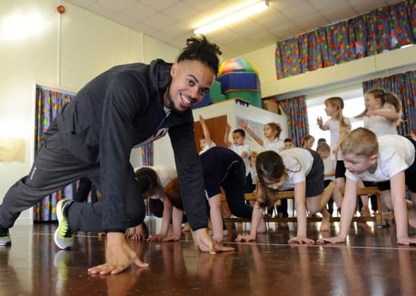 Lennon-Ford visited Hart Plain Infant School in Cowplain. Picture by Malcolm Wells