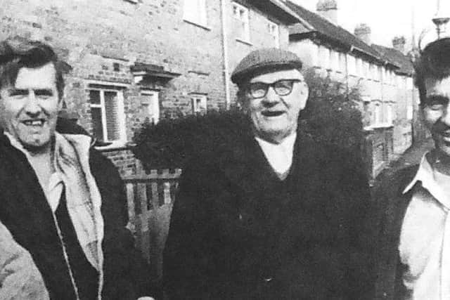 Some of the residents of Hilsea Crescent involved in the protest. From left, RG Chambers, RD Lidle, JH Martin and JW Gibbons