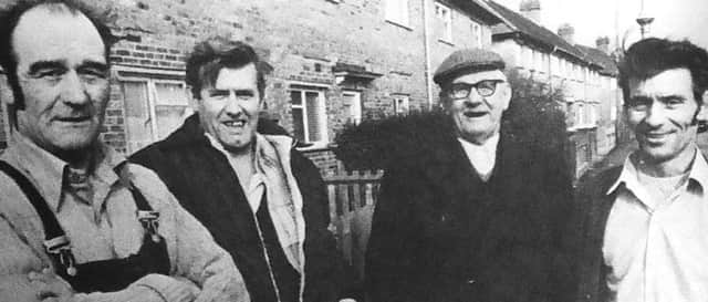 Some of the residents of Hilsea Crescent involved in the protest. From left, RG Chambers, RD Lidle, JH Martin and JW Gibbons