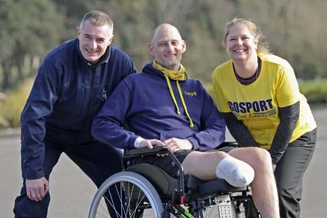 Friends Nick Carter and Shona Rust, with Loyd Durham. Picture: Ian Hargreaves