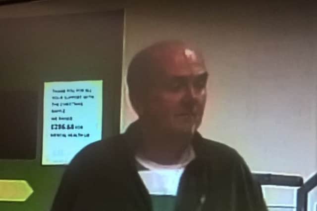 Missing Portsmouth man Scot Mackenzie on CCTV at Lloyds Bank