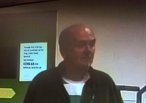 Missing Portsmouth man Scot Mackenzie on CCTV at Lloyds Bank