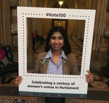 Fareham MP Suella Fernandes at a Vote 100 reception. Picture: Joshua Gray
