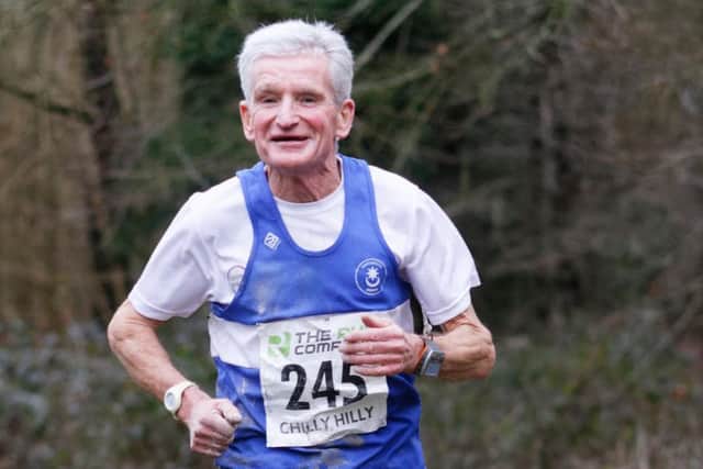 Bob Pentland enjoying the Chilly Hilly race. Picture: Alan Dunk