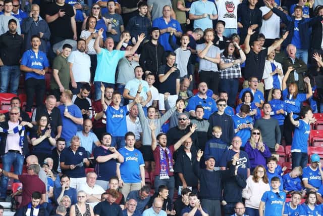 Pompey fans. Picture: Joe Pepler