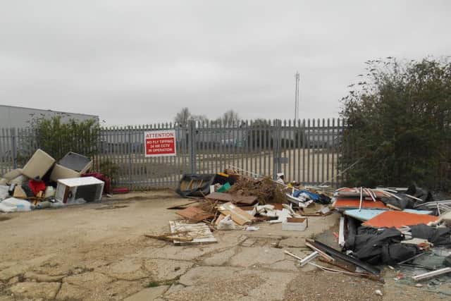 The waste dumped by Christopher McGee in Airport Service Road. He was prosecuted by Portsmouth City Council