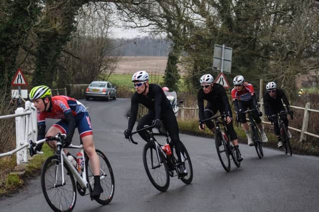 Action from the Perfs Pedal last season, including, from left: Jacob Vaughan, Chris Opie and 2016 champion Rory Townsend. Picture: Hugh McManus