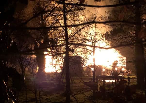 A fire has damaged a farm house and mill in Whitchurch. Picture: Hampshire Fire and Rescue Service Twitter PPP-180802-073733001