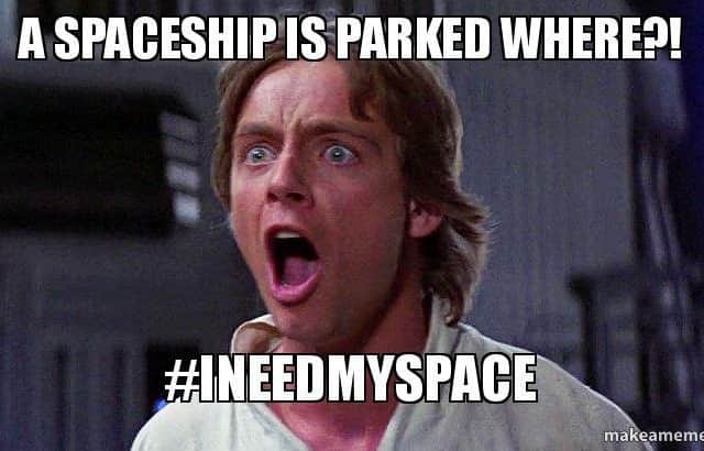 The meme which Hampshire Fire and Rescue used for its #INeedMySpace campaign