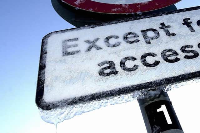 A yellow warning for ice has been issued