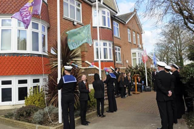 The flag-raising ceremony     (180205-5416)