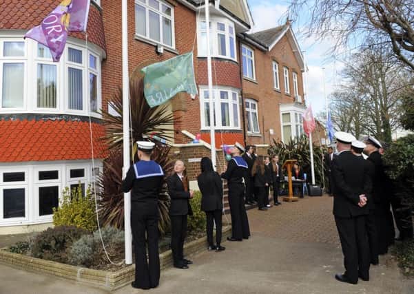 The flag-raising ceremony (180205-5416)