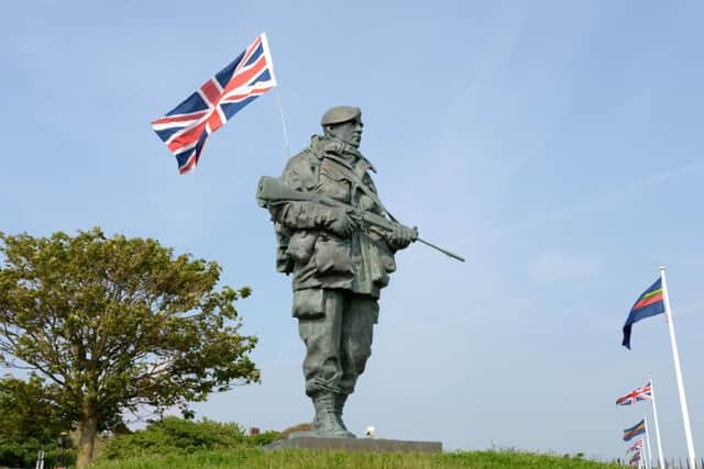 The Yomper statue outside the Royal Marines Museum in Eastney