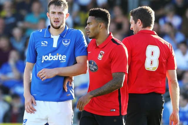Matt Clarke in action against Coventry City in July 2015. Picture: Joe Pepler