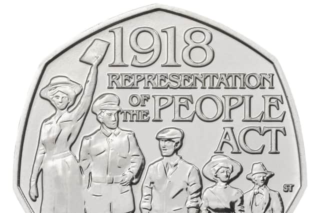 The Royal Mint of the Representation of the People Act 50p coin, one of the new UK coin designs for 2018. Picture: Royal Mint/PA Wire