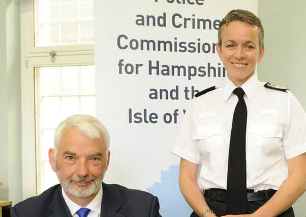 Police and crime commissioner Michael Lane and chief constable Olivia Pinkney